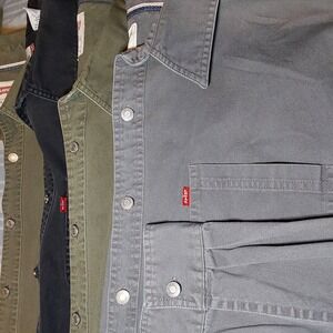 Vintage Levis Men's XL Denim Shirt‎ Lot of 4 Metal Button Western 90s Y2K Cowboy